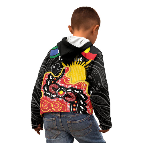 Personalised Australia Aboriginal Children's Day Kid Hoodie Living Our Truth Indigenous Pattern