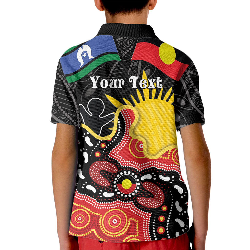 Personalised Australia Aboriginal Children's Day Kid Polo Shirt Living Our Truth Indigenous Pattern
