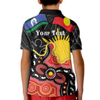 Personalised Australia Aboriginal Children's Day Kid Polo Shirt Living Our Truth Indigenous Pattern
