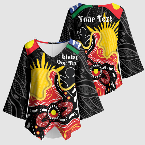 Personalised Australia Aboriginal Children's Day Kimono Sleeve Blouse Living Our Truth Indigenous Pattern