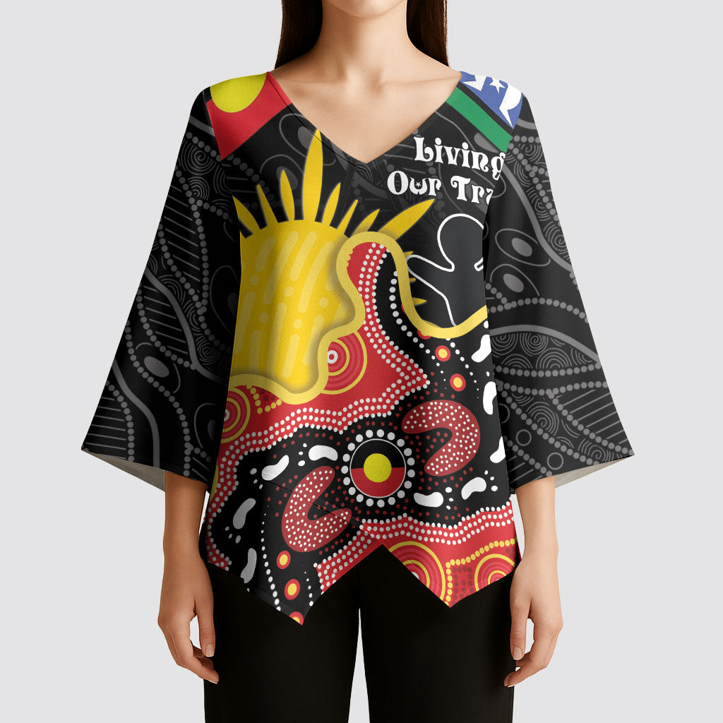 Personalised Australia Aboriginal Children's Day Kimono Sleeve Blouse Living Our Truth Indigenous Pattern