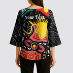 Personalised Australia Aboriginal Children's Day Kimono Sleeve Blouse Living Our Truth Indigenous Pattern