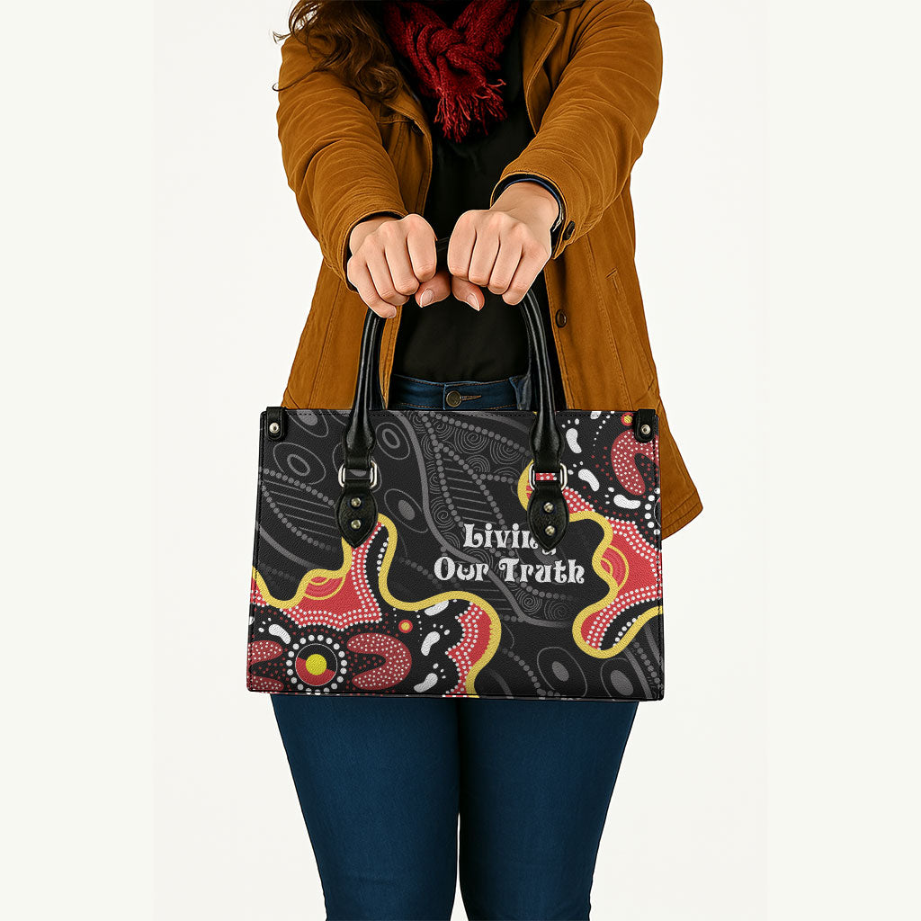 Australia Aboriginal Children's Day Leather Bag Living Our Truth Indigenous Pattern