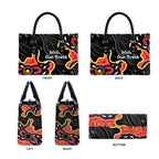 Australia Aboriginal Children's Day Leather Bag Living Our Truth Indigenous Pattern