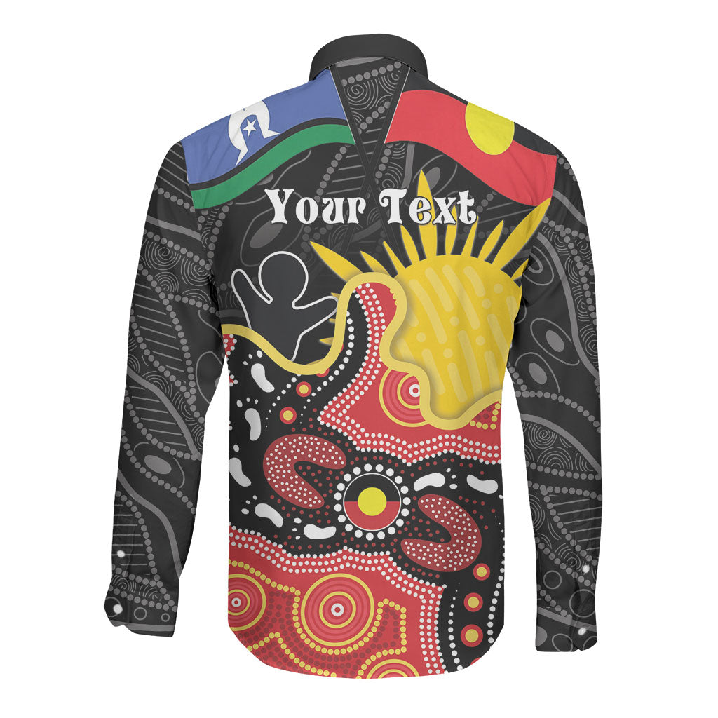 Personalised Australia Aboriginal Children's Day Long Sleeve Button Shirt Living Our Truth Indigenous Pattern