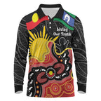 Personalised Australia Aboriginal Children's Day Long Sleeve Polo Shirt Living Our Truth Indigenous Pattern