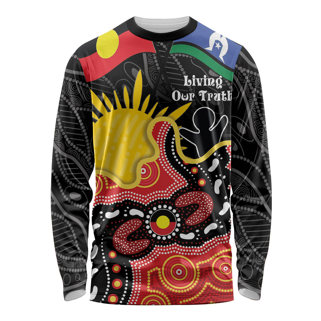 Personalised Australia Aboriginal Children's Day Long Sleeve Shirt Living Our Truth Indigenous Pattern