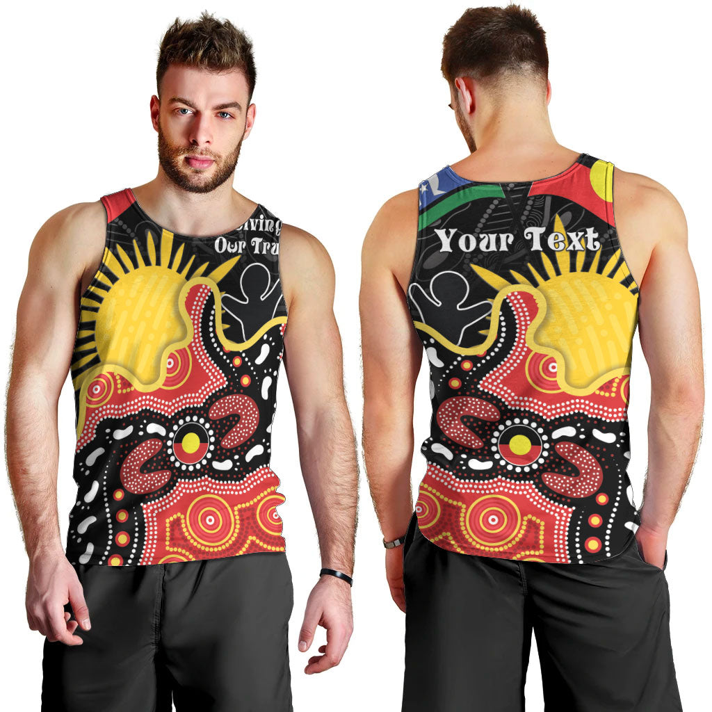 Personalised Australia Aboriginal Children's Day Men Tank Top Living Our Truth Indigenous Pattern