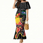 Personalised Australia Aboriginal Children's Day Mermaid Dress Living Our Truth Indigenous Pattern