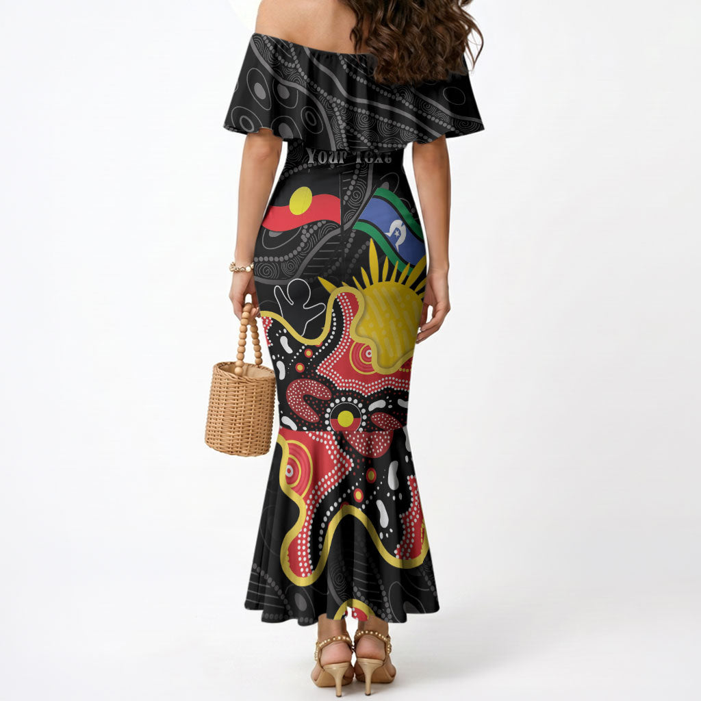 Personalised Australia Aboriginal Children's Day Mermaid Dress Living Our Truth Indigenous Pattern