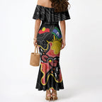 Personalised Australia Aboriginal Children's Day Mermaid Dress Living Our Truth Indigenous Pattern