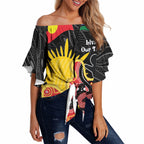 Personalised Australia Aboriginal Children's Day Off Shoulder Wrap Waist Top Living Our Truth Indigenous Pattern
