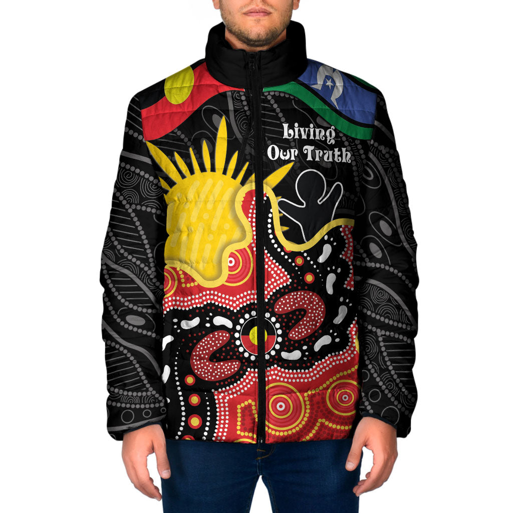 Personalised Australia Aboriginal Children's Day Padded Jacket Living Our Truth Indigenous Pattern