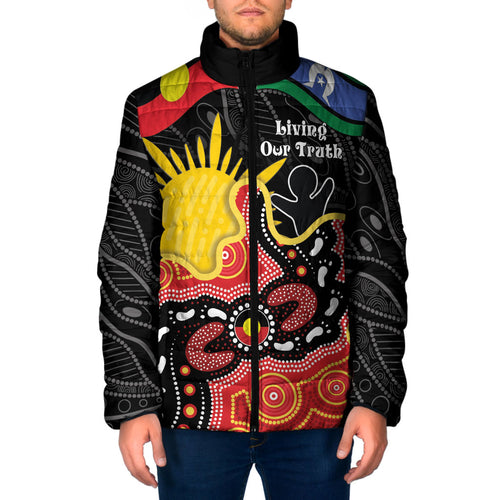 Personalised Australia Aboriginal Children's Day Padded Jacket Living Our Truth Indigenous Pattern