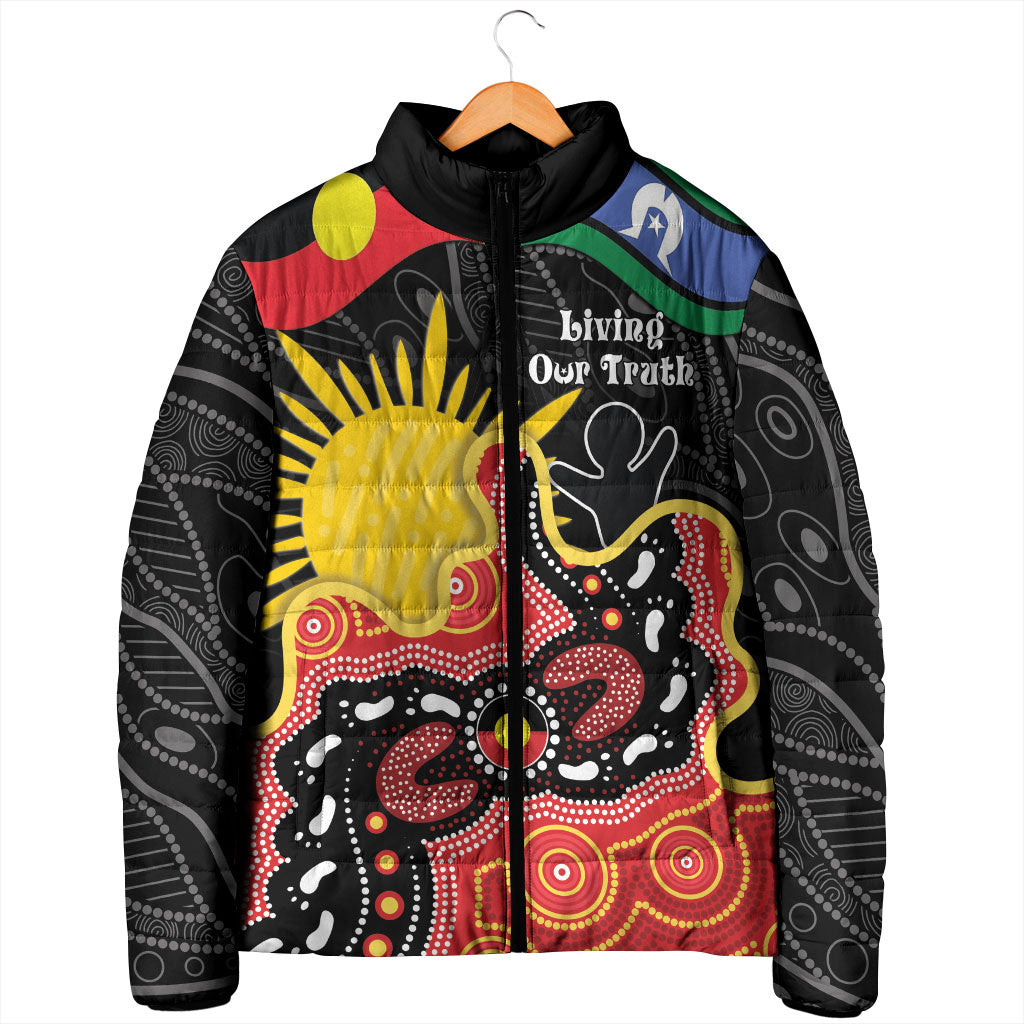 Personalised Australia Aboriginal Children's Day Padded Jacket Living Our Truth Indigenous Pattern