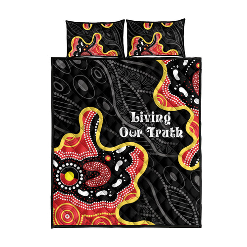 Australia Aboriginal Children's Day Quilt Bed Set Living Our Truth Indigenous Pattern