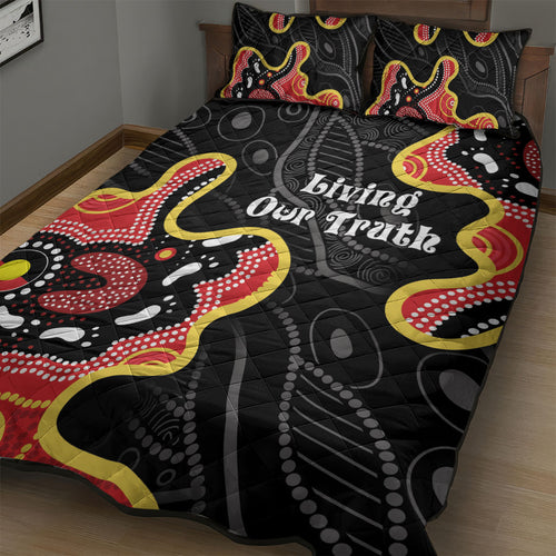 Australia Aboriginal Children's Day Quilt Bed Set Living Our Truth Indigenous Pattern