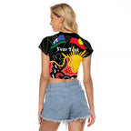 Personalised Australia Aboriginal Children's Day Raglan Cropped T Shirt Living Our Truth Indigenous Pattern