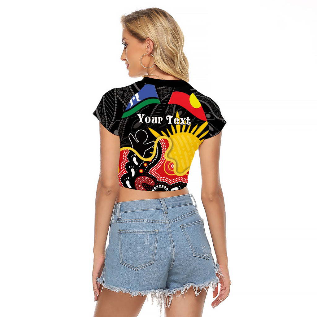 Personalised Australia Aboriginal Children's Day Raglan Cropped T Shirt Living Our Truth Indigenous Pattern