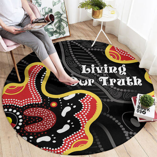 Australia Aboriginal Children's Day Round Carpet Living Our Truth Indigenous Pattern