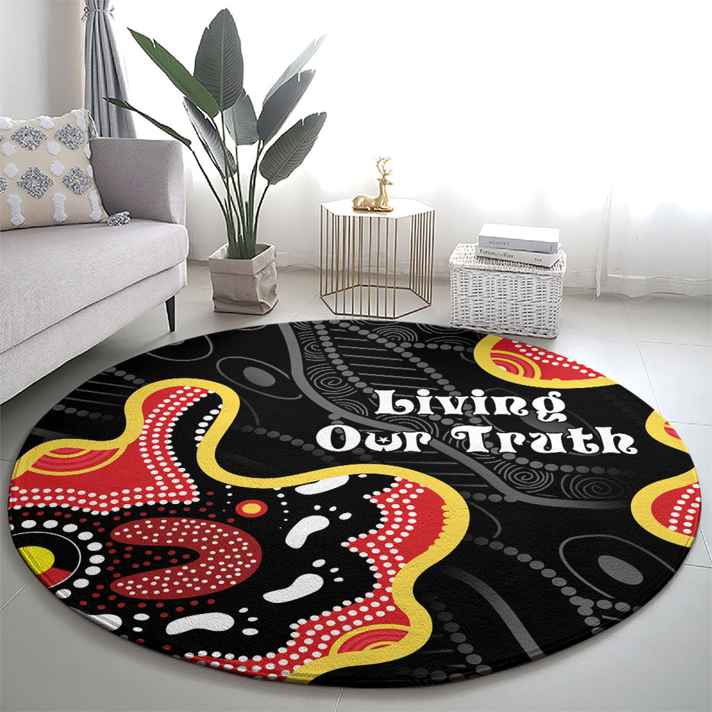 Australia Aboriginal Children's Day Round Carpet Living Our Truth Indigenous Pattern