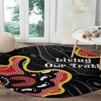 Australia Aboriginal Children's Day Round Carpet Living Our Truth Indigenous Pattern