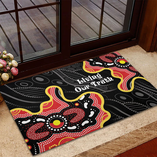 Australia Aboriginal Children's Day Rubber Doormat Living Our Truth Indigenous Pattern