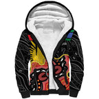 Personalised Australia Aboriginal Children's Day Sherpa Hoodie Living Our Truth Indigenous Pattern