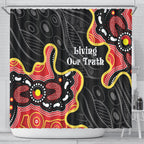 Australia Aboriginal Children's Day Shower Curtain Living Our Truth Indigenous Pattern