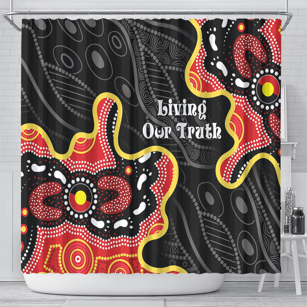 Australia Aboriginal Children's Day Shower Curtain Living Our Truth Indigenous Pattern