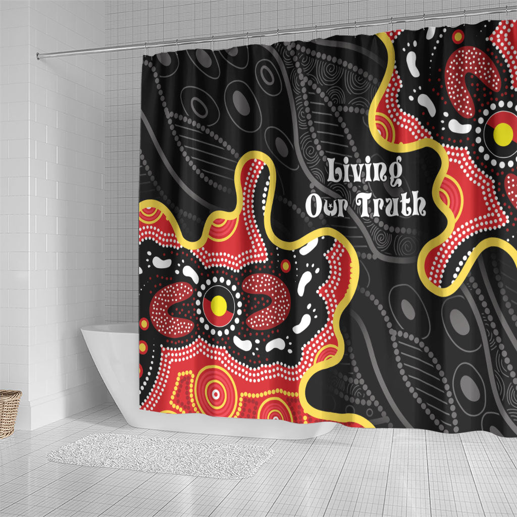 Australia Aboriginal Children's Day Shower Curtain Living Our Truth Indigenous Pattern