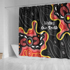Australia Aboriginal Children's Day Shower Curtain Living Our Truth Indigenous Pattern