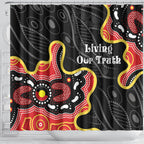 Australia Aboriginal Children's Day Shower Curtain Living Our Truth Indigenous Pattern