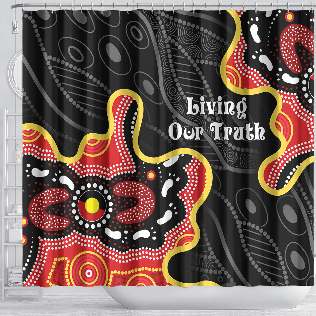 Australia Aboriginal Children's Day Shower Curtain Living Our Truth Indigenous Pattern