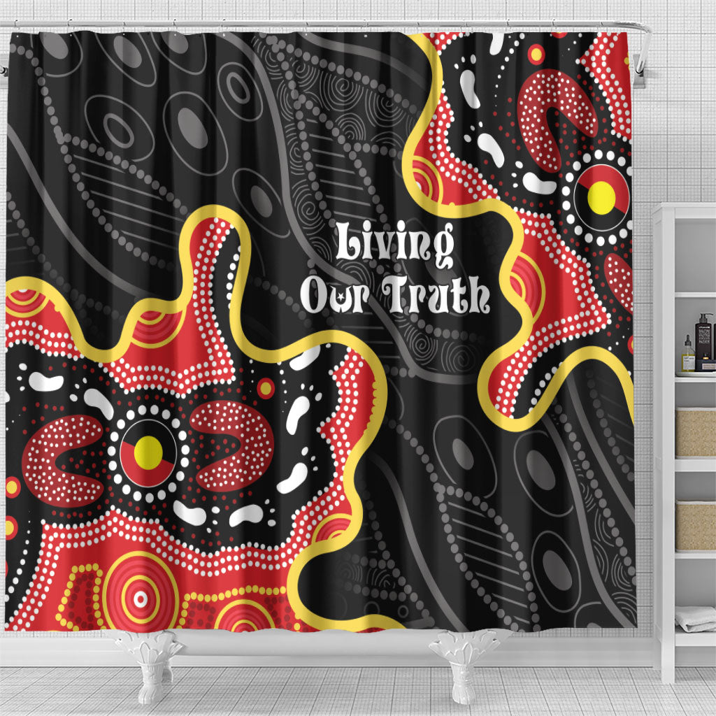 Australia Aboriginal Children's Day Shower Curtain Living Our Truth Indigenous Pattern