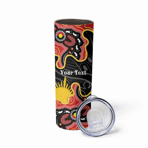 Personalised Australia Aboriginal Children's Day Skinny Tumbler Living Our Truth Indigenous Pattern