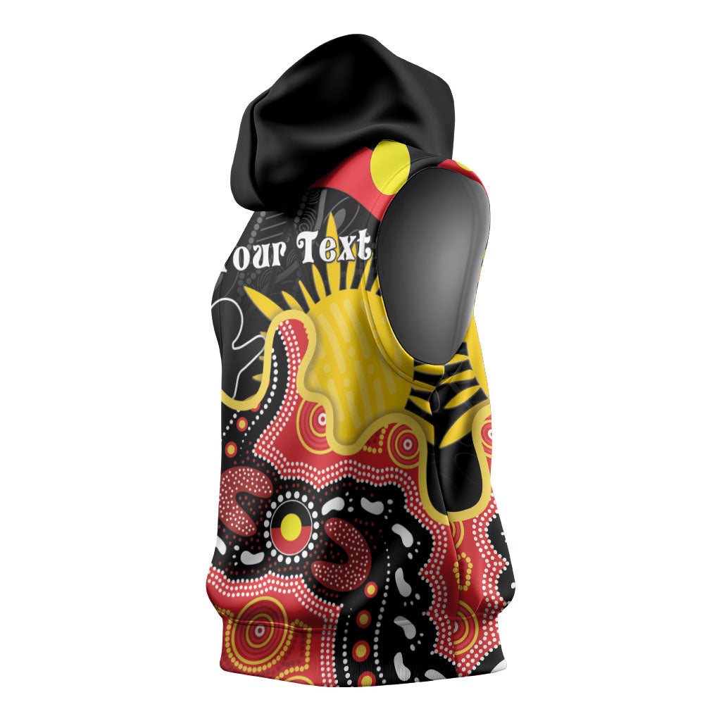 Personalised Australia Aboriginal Children's Day Sleeveless Hoodie Living Our Truth Indigenous Pattern
