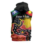 Personalised Australia Aboriginal Children's Day Sleeveless Zip Hoodie Living Our Truth Indigenous Pattern