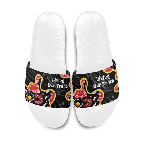 Australia Aboriginal Children's Day Slide Sandals Living Our Truth Indigenous Pattern