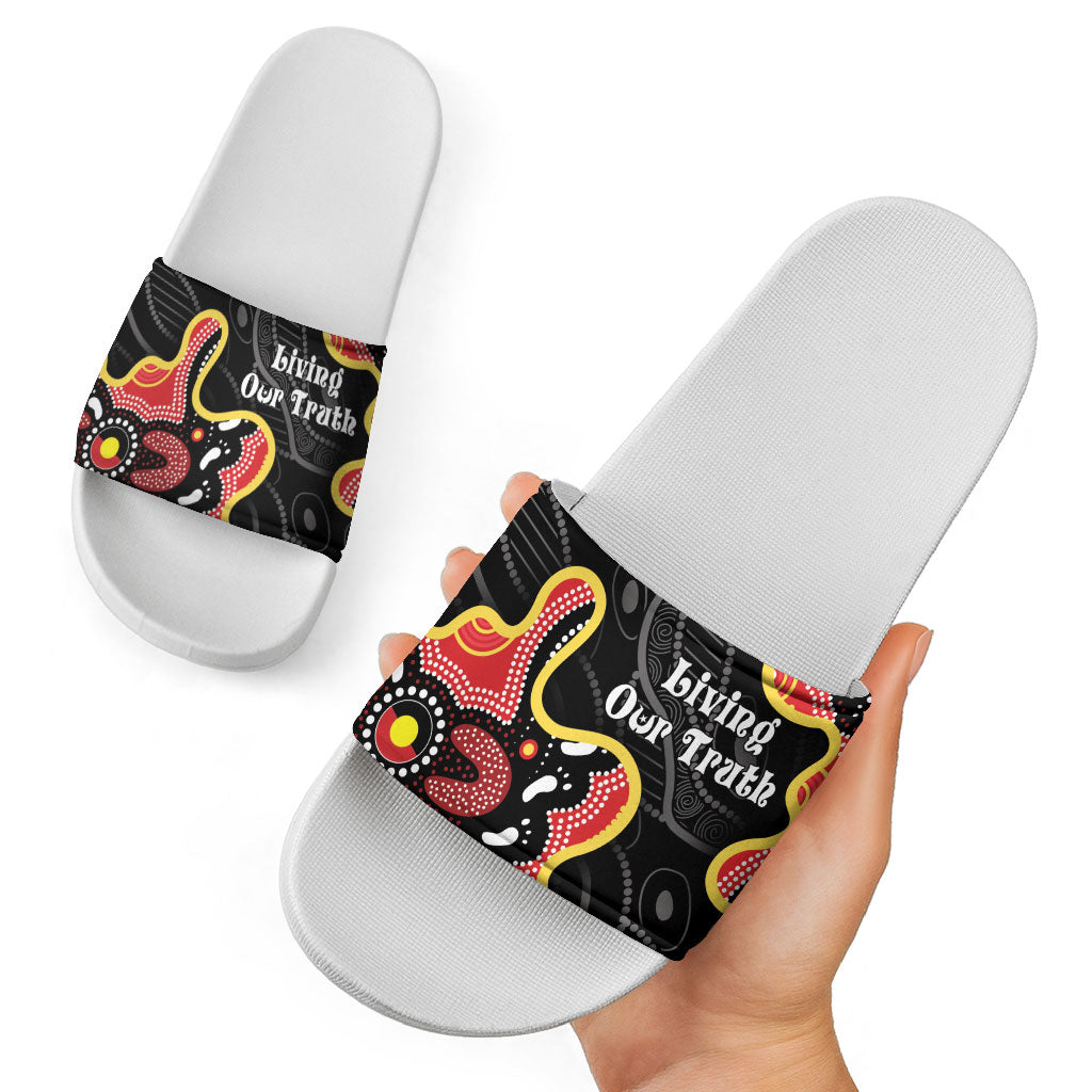 Australia Aboriginal Children's Day Slide Sandals Living Our Truth Indigenous Pattern
