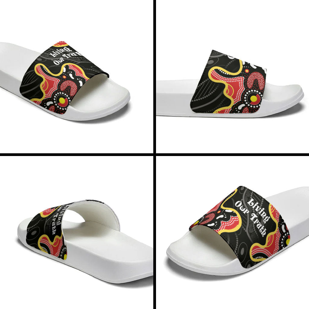 Australia Aboriginal Children's Day Slide Sandals Living Our Truth Indigenous Pattern