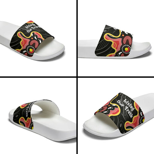 Australia Aboriginal Children's Day Slide Sandals Living Our Truth Indigenous Pattern