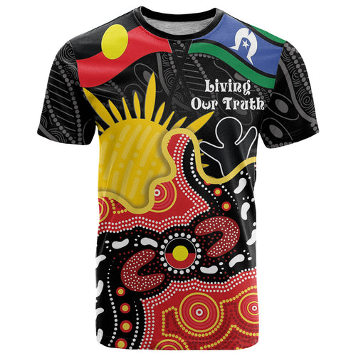 Personalised Australia Aboriginal Children's Day T Shirt Living Our Truth Indigenous Pattern