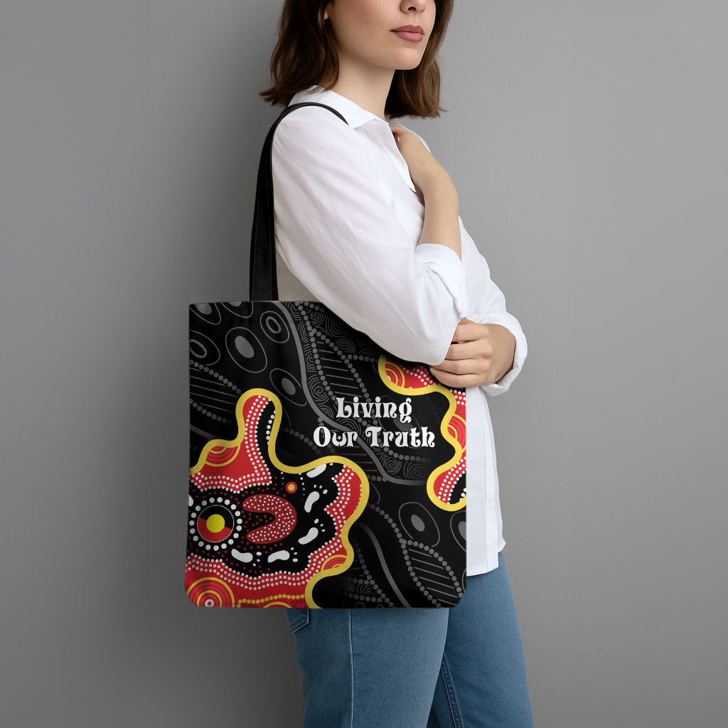 Australia Aboriginal Children's Day Tote Bag Living Our Truth Indigenous Pattern