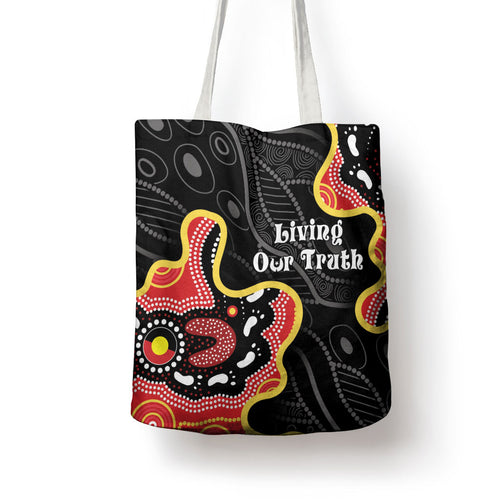 Australia Aboriginal Children's Day Tote Bag Living Our Truth Indigenous Pattern