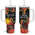 Personalised Australia Aboriginal Children's Day Tumbler With Handle Living Our Truth Indigenous Pattern
