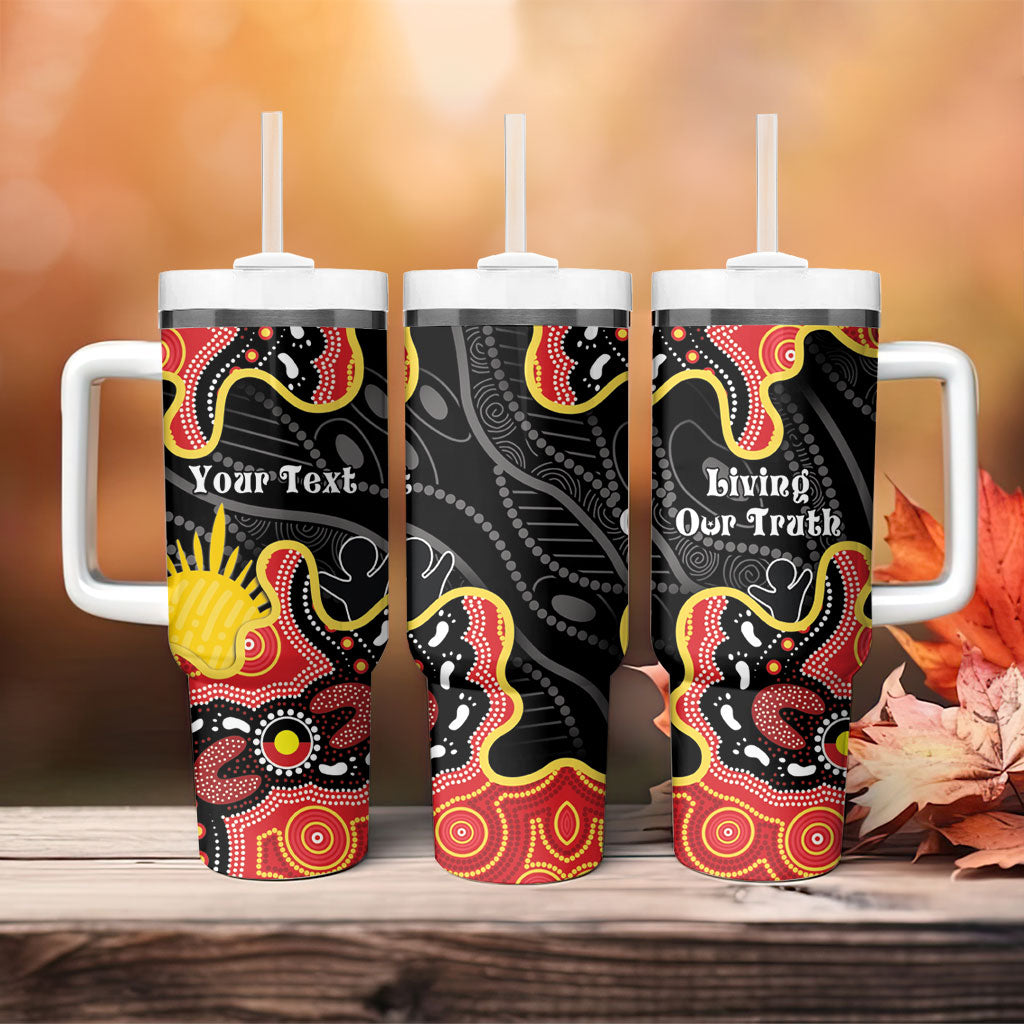 Personalised Australia Aboriginal Children's Day Tumbler With Handle Living Our Truth Indigenous Pattern