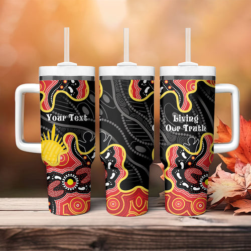 Personalised Australia Aboriginal Children's Day Tumbler With Handle Living Our Truth Indigenous Pattern