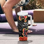 Personalised Australia Aboriginal Children's Day Tumbler With Handle Living Our Truth Indigenous Pattern