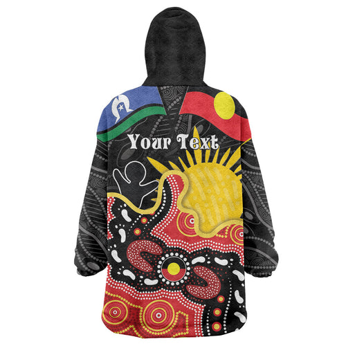 Personalised Australia Aboriginal Children's Day Wearable Blanket Hoodie Living Our Truth Indigenous Pattern